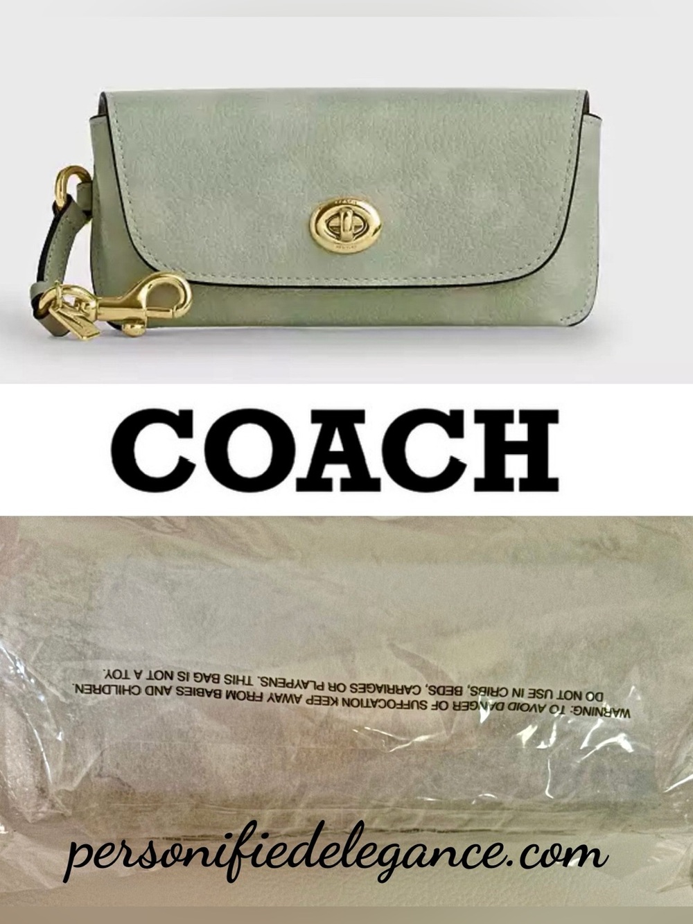 NEW Coach Floral Print Pale Green Multi Refined Pebble Leather Sunglasses Case